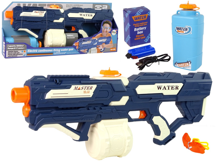 Водний пістолет LEAN Toys великий електричний 1000 мл 13122 (5905323213241) - зображення 2