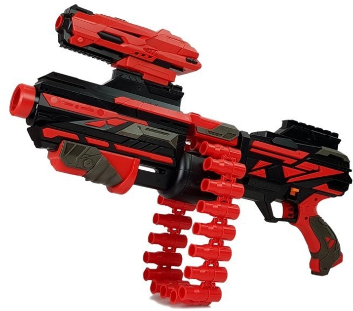 Автомат LEAN Toys на поролонові набої Червоний-чорний 8454 (5903802458435) - зображення 3