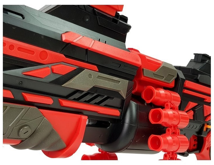 Автомат LEAN Toys на поролонові набої Червоний-чорний 8454 (5903802458435) - зображення 5