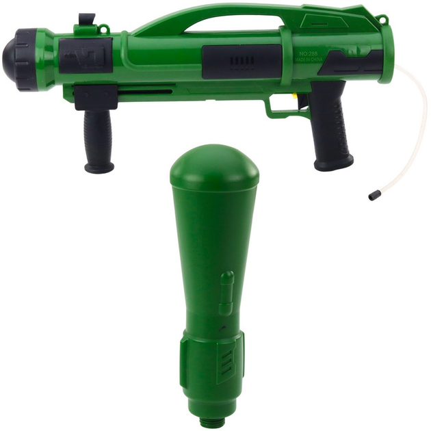 Pistolet na wodę LEAN Toys Bazooka z pompą 1100 ml 73 cm Zielony 24366 (5905991054948) - obraz 3
