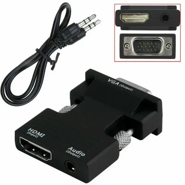 Переходник HDMI VGA OUT конвертер для передачи видео и аудио сигнала 6737 - Фото 2 Переходник HDMI VGA OUT конвертер для передачи видео и аудио сигнала 6737 - изображение 2