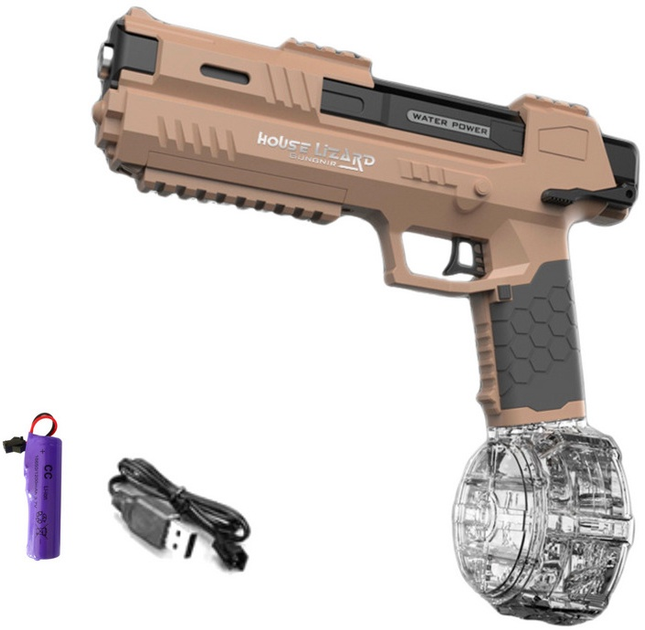 Pistolet na wodę LEAN Toys automatyczny Brązowy 20338 (5905991026273) - obraz 2