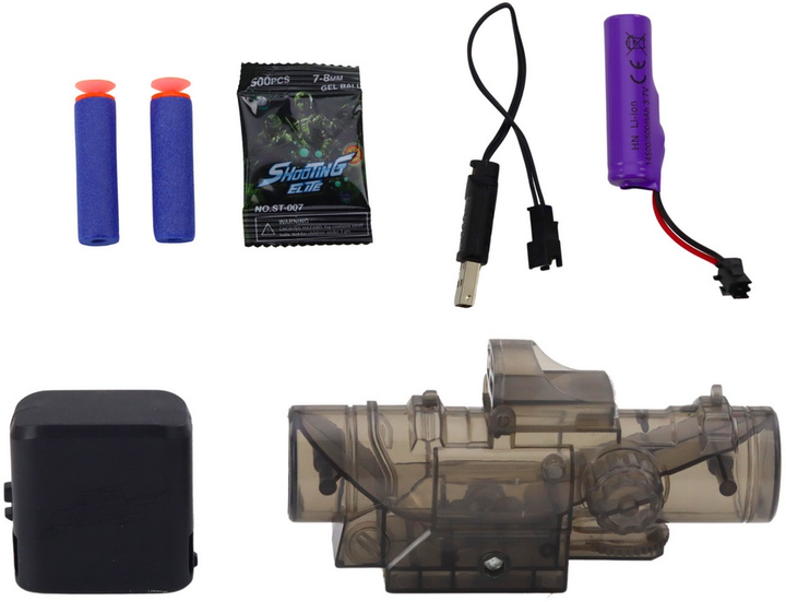 Pistolet elektryczny LEAN Toys na kulki hydrożelowe i strzałki piankowe Złoty 24276 (5905991054221) - obraz 4