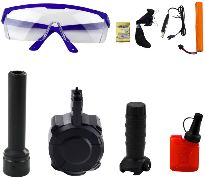 Автомат LEAN Toys AK на гідрогелеві кульки з окулярами 96 см 24266 (5905991054122) - зображення 4