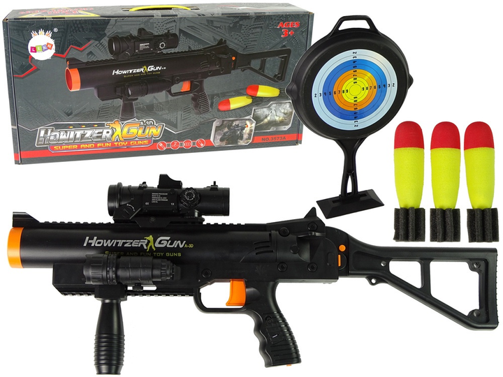 Karabin-granatnik LEAN Toys z rakietami Czarny 10050 (5904204759076) - obraz 4