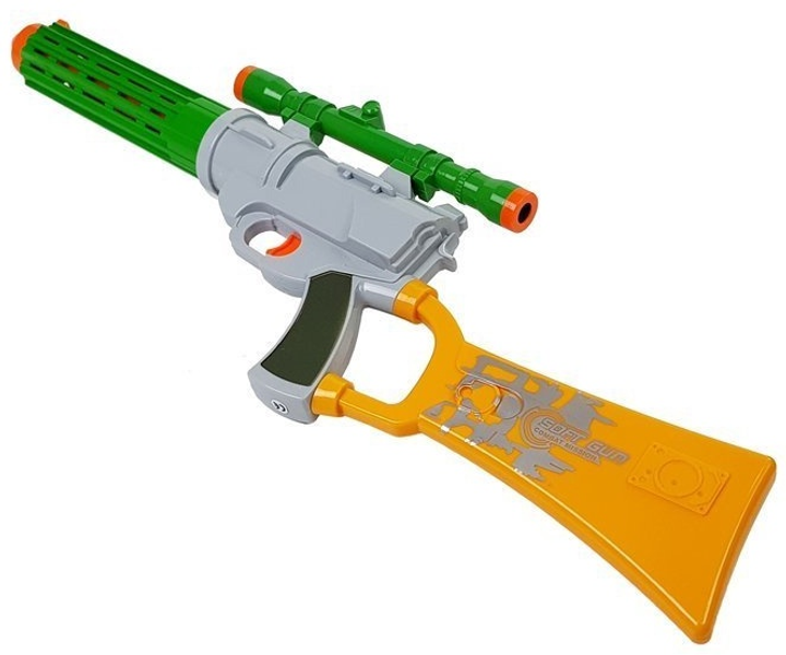 Автомат LEAN Toys на поролонові набої з мішенню Сірий із зеленим 6782 (5908275996941) - зображення 4