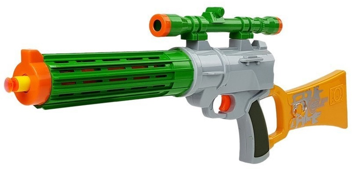 Автомат LEAN Toys на поролонові набої з мішенню Сірий із зеленим 6782 (5908275996941) - зображення 5