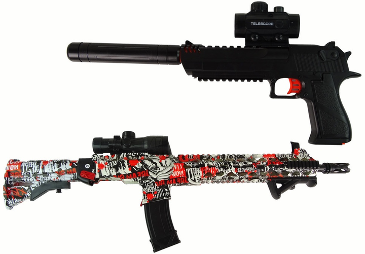 Karabin-pistolet LEAN Toys na kulki wodne z akcesoriami Kolorowy 16014 (5905679075609) - obraz 2