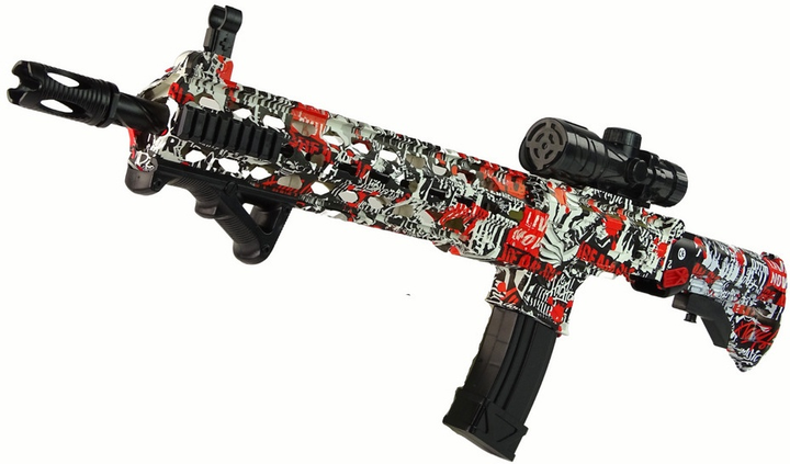 Karabin-pistolet LEAN Toys na kulki wodne z akcesoriami Kolorowy 16014 (5905679075609) - obraz 4