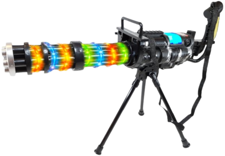 Karabin snajperski LEAN Toys ze stojakem, światłem i dźwiękiem Czarny 24823 (5905991058731) - obraz 3