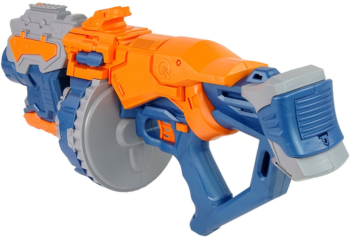 Pistolet LEAN Toys Ray Flame na piankowe strzałki z obrotowym magazynkiem 55 cm 11124 (5905214975852) - obraz 4