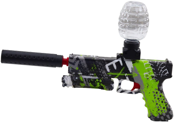 Pistolet LEAN Toys Glock 2 w 1 na kulki żelowe i strzałki piankowe 24822 (5905991058724) - obraz 1