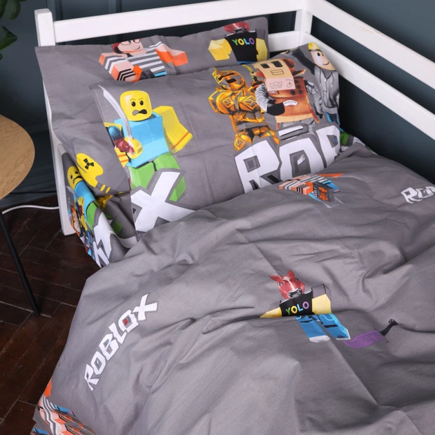 Фото - Наволочка MirSon   Бязь Kids Time 17-0821 Roblox game gray 50х50  
