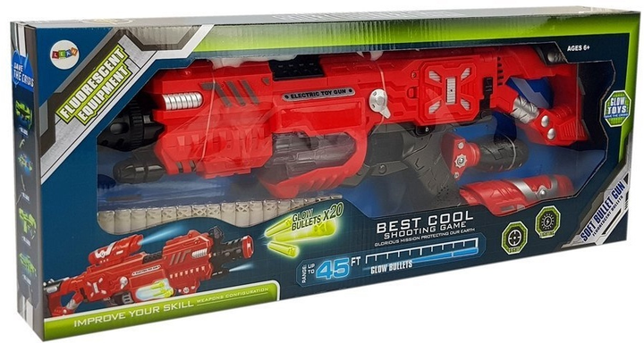 Karabin luminescencyjny LEAN Toys na piankowe naboje ze światłem 8456 (5903802458459) - obraz 1