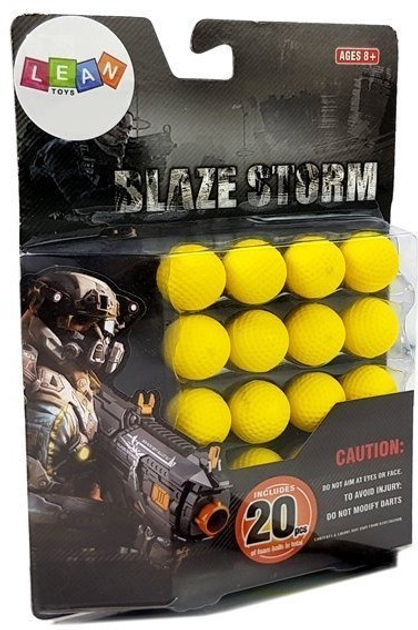 Zestaw kulek do karabinu LEAN Toys 20 szt Żółty 6977 (5905884456095) - obraz 1