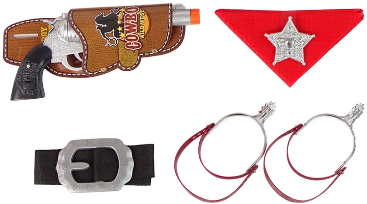 Zestaw kowbojski LEAN Toys Strzelba z akcesoriami 13373 (5905323215986) - obraz 4