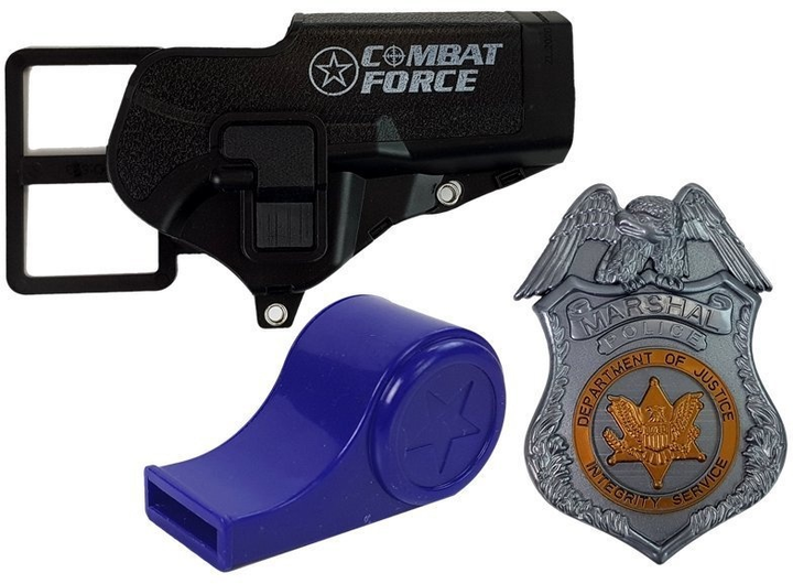 Поліцейський набір LEAN Toys Револьвер зі світлом і звуком з аксесуарами 20 см 7868 (5903802454598) - зображення 4