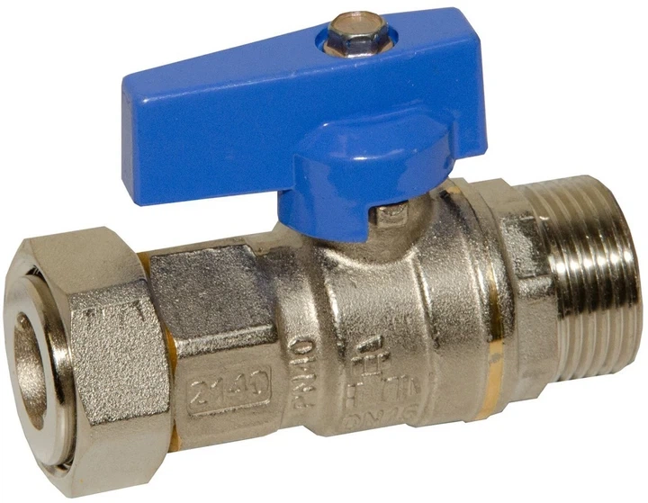 Шариковый кран прямой с накидной гайкой BIANCHI 3/4х3/4" внутренняя-внешняя резьба, blue/синий (528M05050E) - Фото 1 Шариковый кран прямой с накидной гайкой BIANCHI 3/4х3/4" внутренняя-внешняя резьба, blue/синий (528M05050E) - изображение 1