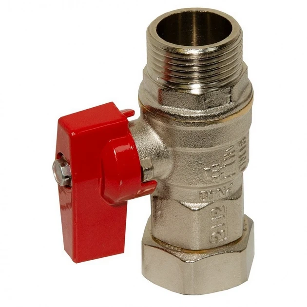 Шариковый кран прямой с накидной гайкой BIANCHI 3/4х3/4" внутренняя-внешняя резьба, red/красный (528M05050F) - изображение 2