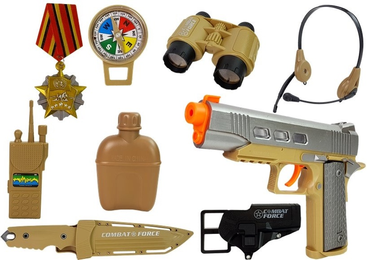 Zestaw wojskowy LEAN Toys Pistolet z akcesoriami Jasno-zielony 7873 (5903802454642) - obraz 3
