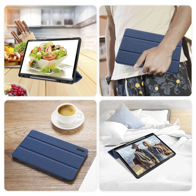 Etui DUX Ducis Domo na Samsung Galaxy Tab S10 Plus/S9 Plus/S9 FE Plus Blue (6934913000779) - obraz 11