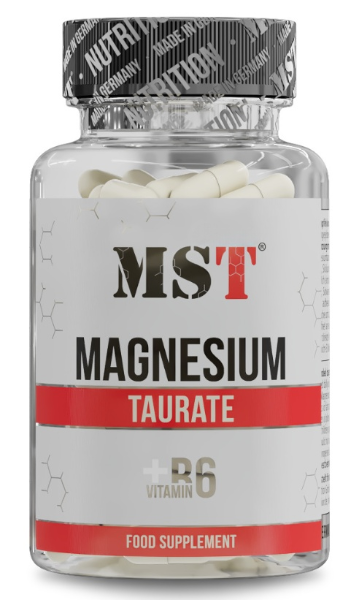 Магний Таурат с Витамином В6 MST Magnesium Taurate + Vitamin B6 120 капс - Фото 1 Магний Таурат с Витамином В6 MST Magnesium Taurate + Vitamin B6 120 капс - изображение 1