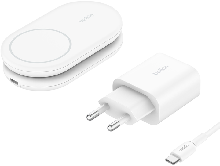 Ładowarka indukcyjna Belkin BoostCharge Magnetic 2w1 Qi2 15W White (WIZ028VFWH) - obraz 10