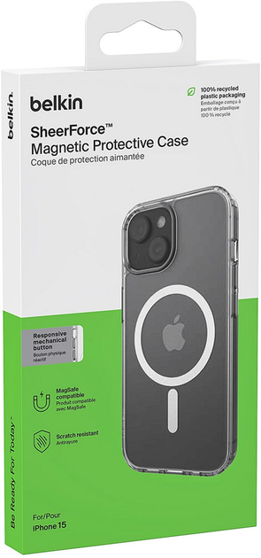 Etui SheerForce MagSafe Clear Protective do Apple iPhone 15 Transparent (MSA006BTCL) - obraz 5