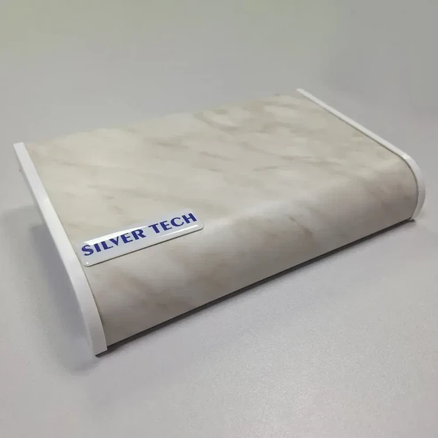 ПВХ Подоконник пластиковый SILVER TECH 100мм Мрамор - изображение 3