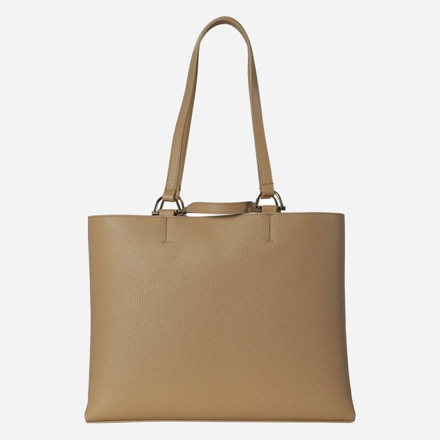 Torba shopper damska ze skóry naturalnej Coccinelle E1QK0180201-N24 Beżowa (8059978622204) - obraz 2