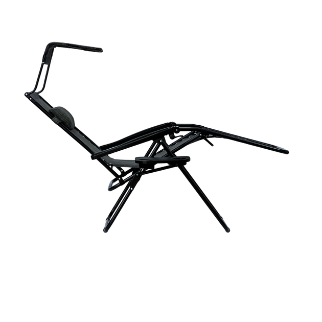 Крісло для відпочинку до 120 кг з козирком LEOBRO Zero Gravity Dark Grey (LB-ZGC-H1-DGR) - Фото 3 Крісло для відпочинку до 120 кг з козирком LEOBRO Zero Gravity Dark Grey (LB-ZGC-H1-DGR) - зображення 3