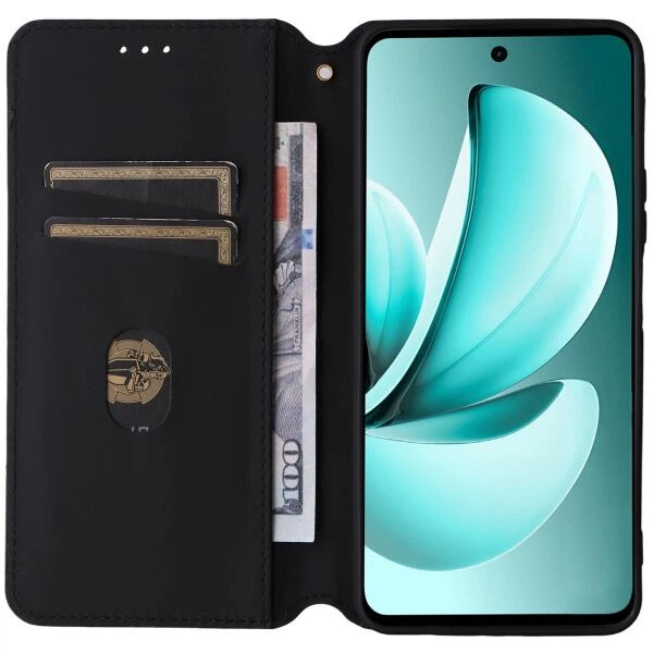 Чохол Deexe Rhombus Book для Realme C71 - Black - зображення 2