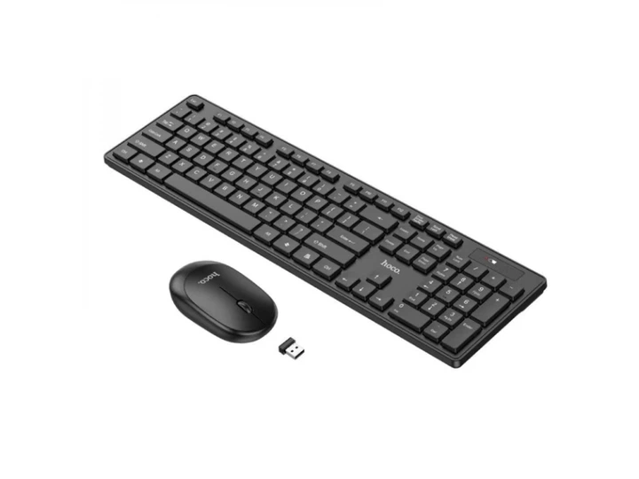Клавіатура з мишею Hoco GM17 Wireless business keyboard and mouse set Black - Фото 1 Клавіатура з мишею Hoco GM17 Wireless business keyboard and mouse set Black - изображение 1