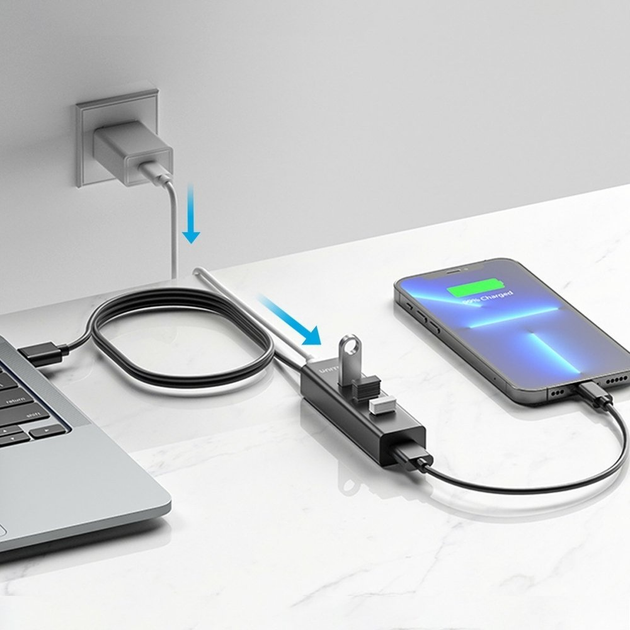 USB-hub Unitek 4-in-1 USB-A 5Gbps Hub (Y-3089V01) - obraz 5