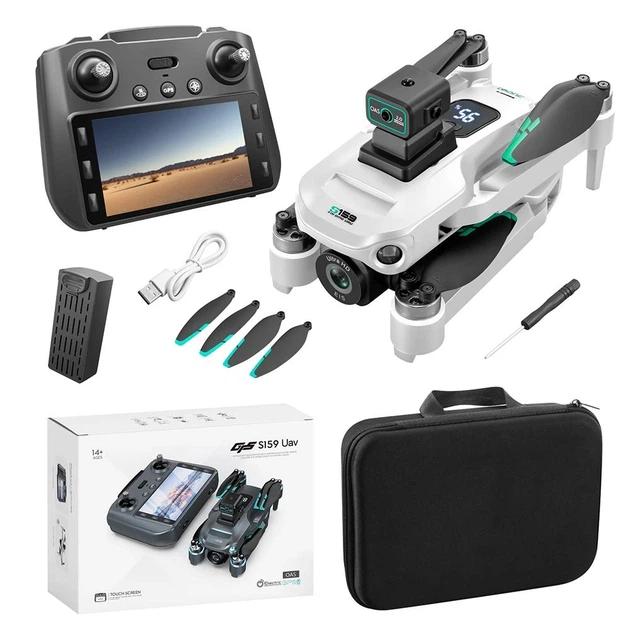 Квадрокоптер S159 дрон с камерой ЖК- экран с 4K, HD ESC, FPV, GPS до 500 м. 20 мин. полета + кейс / 2 аккумулятора - изображение 6