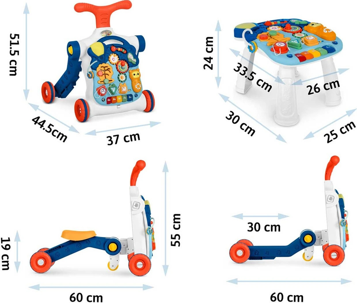 Stolik edukacyjny Ricokids 5 w 1 781900 Niebieski (5903890610289) - obraz 10