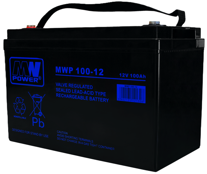 Akumulator MW Power VRLA AGM MWP 100-12 12V 100Ah (5902135121306) - obraz 1