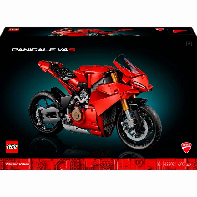 Конструктор Lego Technic Мотоцикл Ducati Panigale V4 S (42202) - Фото 1 Конструктор Lego Technic Мотоцикл Ducati Panigale V4 S (42202) - изображение 1