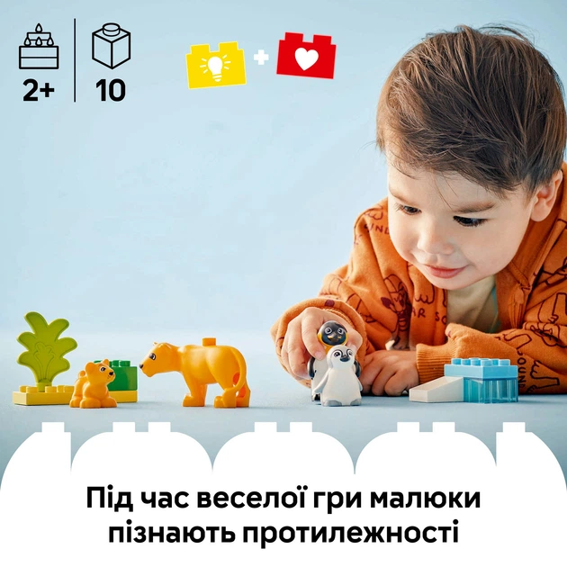 Конструктор LEGO Сімейство диких тварин: Пінгвіни та Леві (10442) - Фото 8 Конструктор LEGO Сімейство диких тварин: Пінгвіни та Леві (10442) - зображення 8