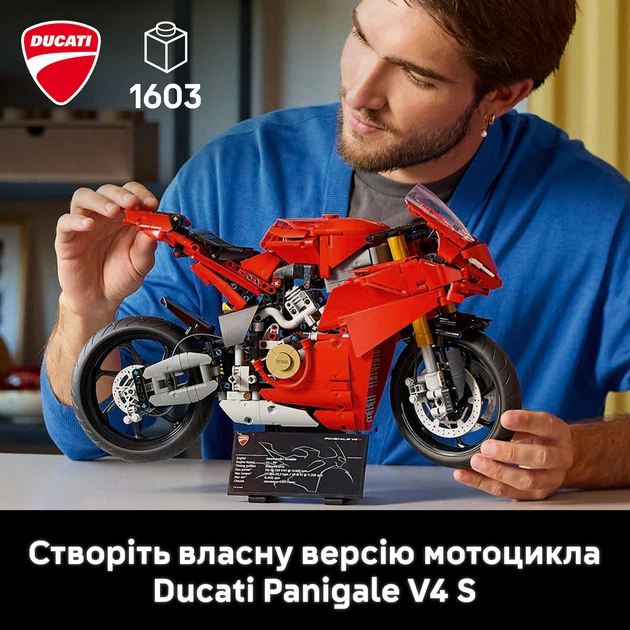Конструктор Lego Technic Мотоцикл Ducati Panigale V4 S (42202) - Фото 8 Конструктор Lego Technic Мотоцикл Ducati Panigale V4 S (42202) - изображение 8