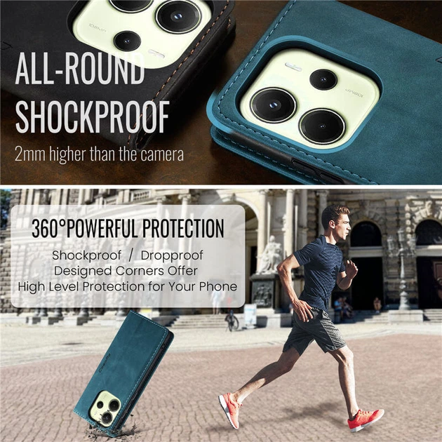 Чехол книжка с магнитом Xiaomi Redmi Note 14 (версия EU) CaseMe Sea Green (43225-56) - Фото 4 Чехол книжка с магнитом Xiaomi Redmi Note 14 (версия EU) CaseMe Sea Green (43225-56) - изображение 4