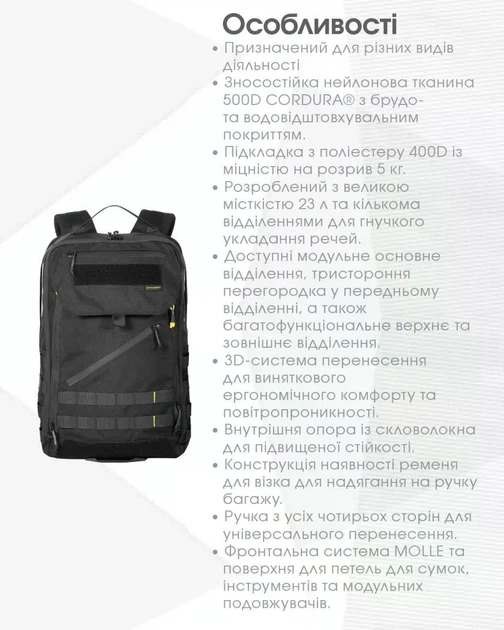 Універсальний повсякденний рюкзак Nitecore BP23 Pro (підвищена міцність) - изображение 15
