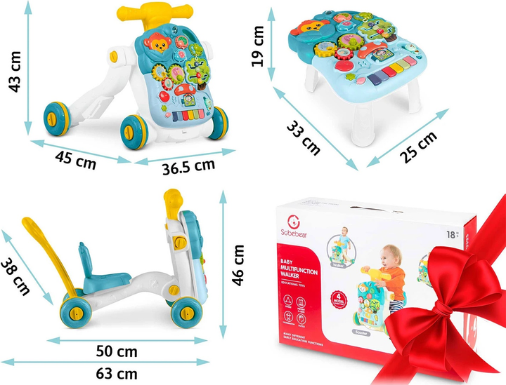 Stolik edukacyjny Ricokids 5 w 1 781500 Zielony (5903890610241) - obraz 11