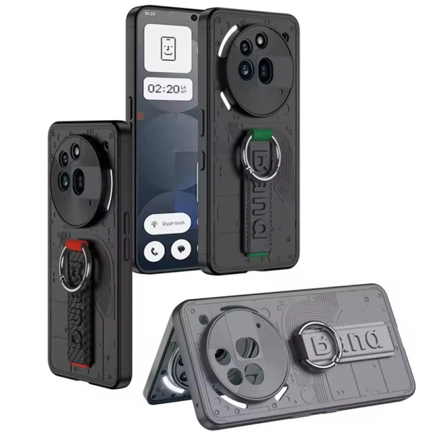 Чохол - накладка Wristband Ring для Nothing Phone (3a) Pro gray dark - Фото 2 Чохол - накладка Wristband Ring для Nothing Phone (3a) Pro gray dark - зображення 2