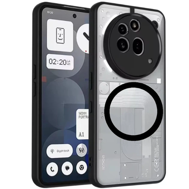 Противоударный чехол - накладка Acryl Armor Ring для Nothing Phone (3a) Pro, Black - Фото 1 Противоударный чехол - накладка Acryl Armor Ring для Nothing Phone (3a) Pro, Black - изображение 1
