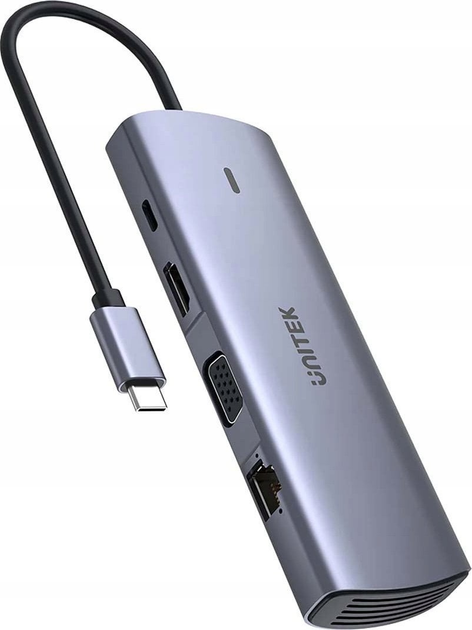 USB-hub Unitek 9-in-1 USB-C Hub with Dual Display, Dual Card Reader and 100W PD (D1113A) - obraz 3