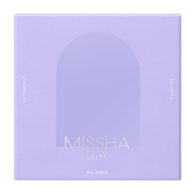 Podkład do twarzy Missha Glow Layering Fit Cushion SPF50+/PA + + + + z efektem rozjaśniającym 17 Ivory 14 g (8809747950058) - obraz 3