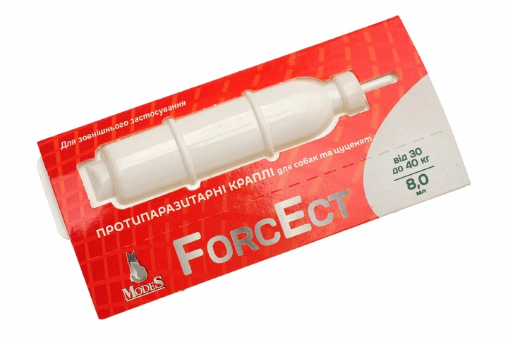 ФорсЕкт (ForcEct) протипаразитарні краплі для собак та цуценят 30-40 кг, 8,0 мл, MODES (від бліх, від кліщів) - Фото 2 ФорсЕкт (ForcEct) протипаразитарні краплі для собак та цуценят 30-40 кг, 8,0 мл, MODES (від бліх, від кліщів) - зображення 2