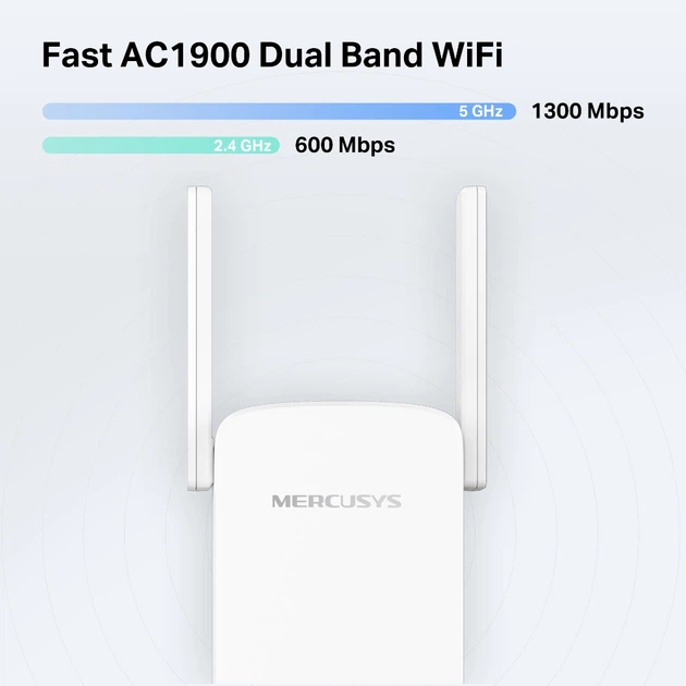 Повторювач Wi-Fi сигналу ME50G AC1900 1хGE LAN ext. ant x4 Mercusys (2000003287420) - зображення 6