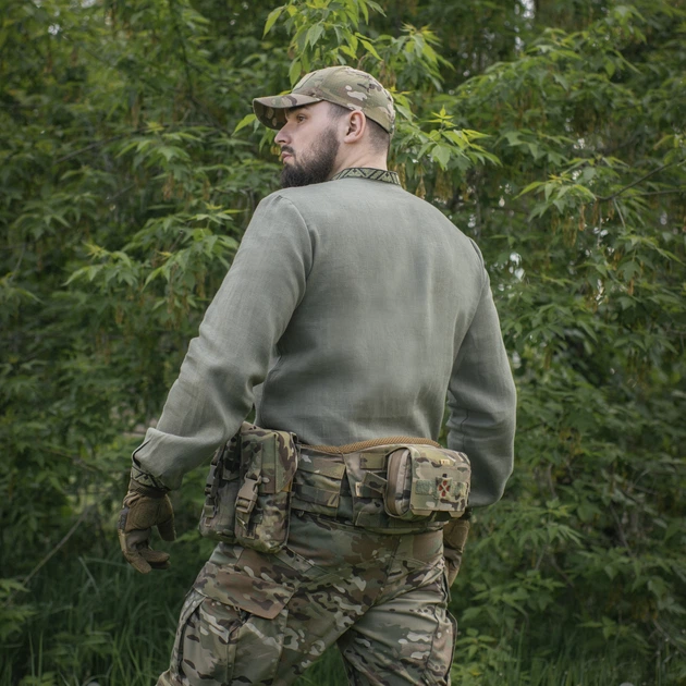 Вишиванка льон олива M-Tac (2XL) 100% 80031001-2XL - изображение 11